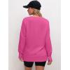 imageANRABESS Sweatshirts for Women 2025 Fall Long Sleeve Shirts Oversized Crewneck Lightweight Side Split Casual Pullover TopsHot Pink