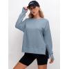 imageANRABESS Sweatshirts for Women 2025 Fall Long Sleeve Shirts Oversized Crewneck Lightweight Side Split Casual Pullover TopsLight Blue