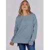 imageANRABESS Sweatshirts for Women 2025 Fall Long Sleeve Shirts Oversized Crewneck Lightweight Side Split Casual Pullover TopsLight Blue