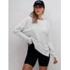 imageANRABESS Sweatshirts for Women 2025 Fall Long Sleeve Shirts Oversized Crewneck Lightweight Side Split Casual Pullover TopsLight Grey