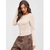 imageANRABESS Women Long Sleeve Button Down Shirts Ribbed Knit Slim Fitted Crop Tops 2025 Fall Y2K Dressy Casual Trendy OutfitsBeige
