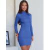 imageANRABESS Women Long Sleeve Mock Neck Bodycon Mini Dress 2025 Fall Ribbed Slim Fit Pencil Cocktail Club Night DressesBlue