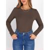 imageANRABESS Women Long Sleeve Thermal Shirt Fleece Tops 2025 Fall Winter Crew Neck Casual Base Layer TShirts Warm UndershirtsDark Brown