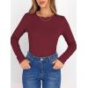 imageANRABESS Women Long Sleeve Thermal Shirt Fleece Tops 2025 Fall Winter Crew Neck Casual Base Layer TShirts Warm UndershirtsDark Red
