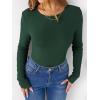 imageANRABESS Women Long Sleeve Thermal Shirt Fleece Tops 2025 Fall Winter Crew Neck Casual Base Layer TShirts Warm UndershirtsForest Green