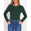 imageANRABESS Women Long Sleeve Thermal Shirt Fleece Tops 2025 Fall Winter Crew Neck Casual Base Layer TShirts Warm UndershirtsForest Green