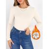 imageANRABESS Women Long Sleeve Thermal Shirt Fleece Tops 2025 Fall Winter Crew Neck Casual Base Layer TShirts Warm UndershirtsOatmeal