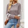 imageANRABESS Women Long Sleeve Tops Color Block Casual Shirts Lightweight Sweaters Fall Fashion Outfits 2025 Teen Girls ClothesCool Ash Brownwhite