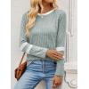imageANRABESS Women Long Sleeve Tops Color Block Casual Shirts Lightweight Sweaters Fall Fashion Outfits 2025 Teen Girls ClothesGreenwhite