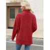 imageANRABESS Women Oversized Turtleneck Long Sleeve Fuzzy Knit Slit Side Chunky Warm Pullover Sweaters 2025Red