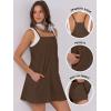 imageANRABESS Women Summer Dress 2025 Beach Vacation Outfits Tennis Athletic Workout Romper Dress Built in Shorts Travel ClothesDeep Brown