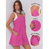 imageANRABESS Women Summer Dress 2025 Beach Vacation Outfits Tennis Athletic Workout Romper Dress Built in Shorts Travel ClothesHot Pink