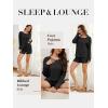 imageANRABESS Womens 2 Piece Lounge Pajama Sets Casual Ribbed Long Sleeve Top Matching Shorts Sleepwear PJ Set 2025 Fall OutfitsBlack