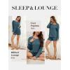 imageANRABESS Womens 2 Piece Lounge Pajama Sets Casual Ribbed Long Sleeve Top Matching Shorts Sleepwear PJ Set 2025 Fall OutfitsTeal