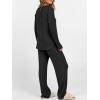 imageANRABESS Womens 2 Piece Lounge Pajama Sets Ribbed Knit Long Sleeve Tunic Tops Matching Pants Casual Fall Sleepwear OutfitsBlack