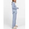 imageANRABESS Womens 2 Piece Lounge Pajama Sets Ribbed Knit Long Sleeve Tunic Tops Matching Pants Casual Fall Sleepwear OutfitsBlue