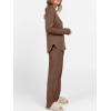 imageANRABESS Womens 2 Piece Lounge Pajama Sets Ribbed Knit Long Sleeve Tunic Tops Matching Pants Casual Fall Sleepwear OutfitsBrown