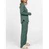 imageANRABESS Womens 2 Piece Lounge Pajama Sets Ribbed Knit Long Sleeve Tunic Tops Matching Pants Casual Fall Sleepwear OutfitsGreen