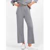 imageANRABESS Womens 2 Piece Outfits 34 Sleeve Loose Tops Wide leg Pants Lounge Pajama Set Casual Travel Loungewear ClothesGrey