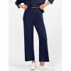 imageANRABESS Womens 2 Piece Outfits 34 Sleeve Loose Tops Wide leg Pants Lounge Pajama Set Casual Travel Loungewear ClothesNavy Blue