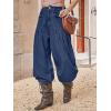 imageANRABESS Womens Baggy Jeans 2025 Fashion Mid Rise Tie Ankle Wide Leg Harem Palazzo Denim Pants with PocketsBlue