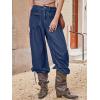 imageANRABESS Womens Baggy Jeans 2025 Fashion Mid Rise Tie Ankle Wide Leg Harem Palazzo Denim Pants with PocketsBlue