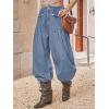 imageANRABESS Womens Baggy Jeans 2025 Fashion Mid Rise Tie Ankle Wide Leg Harem Palazzo Denim Pants with PocketsLight Blue