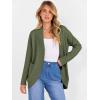 imageANRABESS Womens Cardigan Sweaters Open Front Long Sleeve Shawl Neck Dressy Casual 2025 Trendy Fall Winter Knit Outerwear CoatArmy Green