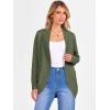 imageANRABESS Womens Cardigan Sweaters Open Front Long Sleeve Shawl Neck Dressy Casual 2025 Trendy Fall Winter Knit Outerwear CoatArmy Green