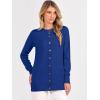 imageANRABESS Womens Cardigans 2025 Fall Dressy Casual Long Sleeve Crewneck Button Down Open Front Soft Knit Cardigan SweatersRoyal Blue