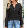 imageANRABESS Womens Lace Long Sleeve Shirts V Neck Henley Tops Dressy Casual Blouses 2025 Fall Fashion Travel OutfitsBlack