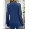 imageANRABESS Womens Lace Long Sleeve Shirts V Neck Henley Tops Dressy Casual Blouses 2025 Fall Fashion Travel OutfitsDeep Blue