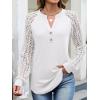 imageANRABESS Womens Lace Long Sleeve Shirts V Neck Henley Tops Dressy Casual Blouses 2025 Fall Fashion Travel OutfitsWhite