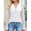 imageANRABESS Womens Lace Long Sleeve Shirts V Neck Henley Tops Dressy Casual Blouses 2025 Fall Fashion Travel OutfitsWhite