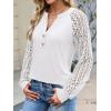 imageANRABESS Womens Lace Long Sleeve Shirts V Neck Henley Tops Dressy Casual Blouses 2025 Fall Fashion Travel OutfitsWhite