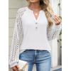 imageANRABESS Womens Lace Long Sleeve Shirts V Neck Henley Tops Dressy Casual Blouses 2025 Fall Fashion Travel OutfitsWhite