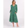imageANRABESS Womens Long Lantern Sleeve Floral Midi Dresses 2025 Fall V Neck Casual Flowy Aline Tiered Boho Vacation Long DressFloral White Green