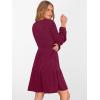 imageANRABESS Womens Long Lantern Sleeve Ribbed Knit Dresses V Neck Casual 2025 Fall Winter Flowy Swing Tunic Sweater Short DressBurgundy