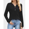 imageANRABESS Womens Long Sleeve Henley Tops Ribbed Knit Hoodie Shirts 2025 Fall Loose Fit Lightweight Hooded SweatersBlack