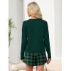 imageANRABESS Womens Long Sleeve Pajama Sets 2025 Fall 2 Piece Outfits Lounge Matching Short Set Striped Pjs Loungewear SleepwearGreen Plaid