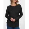 imageANRABESS Womens Long Sleeve Shirts 2025 Fall Lightweight Sweater Tunic Tops Crewneck Casual Loose Fit Work Travel OutfitsBlack
