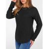 imageANRABESS Womens Long Sleeve Shirts 2025 Fall Lightweight Sweater Tunic Tops Crewneck Casual Loose Fit Work Travel OutfitsBlack