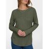 imageANRABESS Womens Long Sleeve Shirts 2025 Fall Lightweight Sweater Tunic Tops Crewneck Casual Loose Fit Work Travel OutfitsDeep Green