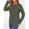 imageANRABESS Womens Long Sleeve Shirts 2025 Fall Lightweight Sweater Tunic Tops Crewneck Casual Loose Fit Work Travel OutfitsDeep Green