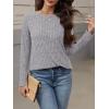 imageANRABESS Womens Long Sleeve Shirts 2025 Fall Lightweight Sweater Tunic Tops Crewneck Casual Loose Fit Work Travel OutfitsGrey