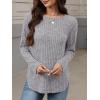 imageANRABESS Womens Long Sleeve Shirts 2025 Fall Lightweight Sweater Tunic Tops Crewneck Casual Loose Fit Work Travel OutfitsGrey