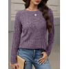 imageANRABESS Womens Long Sleeve Shirts 2025 Fall Lightweight Sweater Tunic Tops Crewneck Casual Loose Fit Work Travel OutfitsPurple