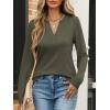 imageANRABESS Womens Long Sleeve Shirts V Neck Business Casual Work Tunic Tops Basic Tees 2025 Fall OutfitsArmy Green