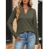 imageANRABESS Womens Long Sleeve Shirts V Neck Business Casual Work Tunic Tops Basic Tees 2025 Fall OutfitsArmy Green
