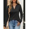 imageANRABESS Womens Long Sleeve Shirts V Neck Business Casual Work Tunic Tops Basic Tees 2025 Fall OutfitsBlack